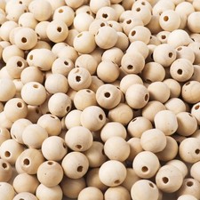 200pcs 12MM Wood Beads Natural Unfinished Round Wooden Loose 12MM, natual