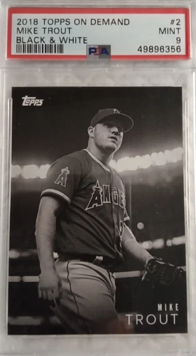 2018 Topps On Demand #2 Mike Trout Black and White PSA 9
