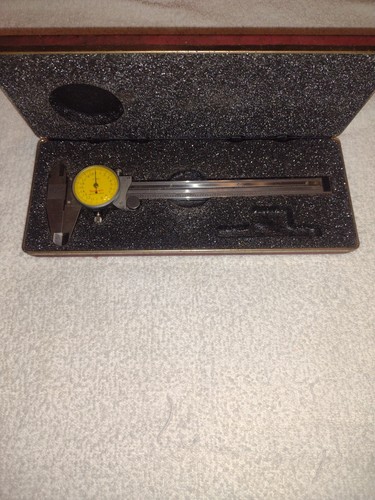 VINTAGE STARRETT NO. 120M DIAL CALIPER 6IN MACHINIST TOOL SHOP WITH CASE