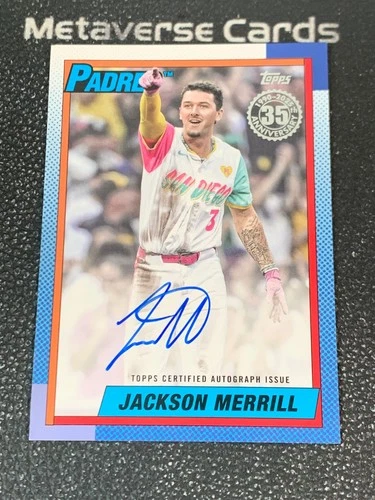 2025 Topps Update Baseball 1990 Topps Jackson Merrill AutoOpens in a new window or tab