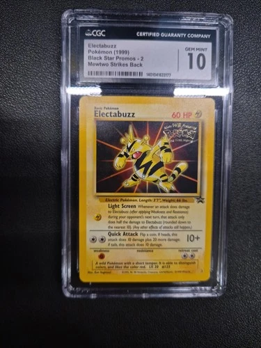Pokemon Electabuzz Black Star Promo Card 2 CGC 10
