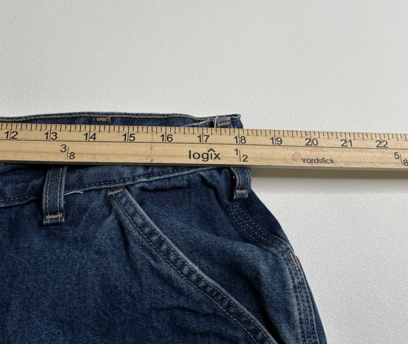 Carhartt FR Flame Resistant Carpenter Blue Demin Work Pants Jeans Mens 36x30 thumbnail 12