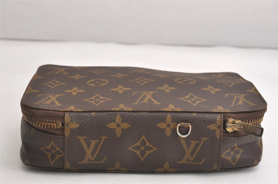 Auténtico estuche de joyería Louis Vuitton con monograma Poche Monte Carlo GM modelo antiguo LV 4534N Foto 3 de 4