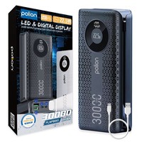Powerbank 30000Mah 22,5W USB-C USB-A Micro-Usb Lcd Pd Qc Schnellladung