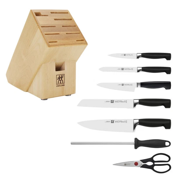 ZWILLING Cuatro Estrellas 8 Piezas, Juego de Bloques de Cuchillos, Natural Foto 3 de 4