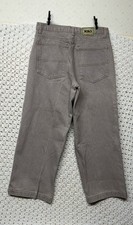 Vtg Solo Semore Jeans Tag 34 Approx 31x28 Baggy Beige Denim Wide Leg Hip Hop