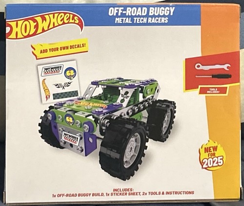 Hot Wheels Metal Tech Racer Set 195 pieces Off-Road Buggy Brand New In Box - Afbeelding 2 van 2