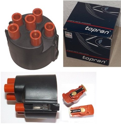 Verteilerkappe + 2x Verteilerfinger für Audi 80 90 100 Typ44 A6 C4  VW T4 Coupe