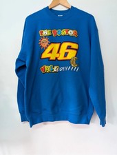 Fruit of the Loom Valentino Rossi 46 Sweatshirt Blue MotoGP Graphic Size XL