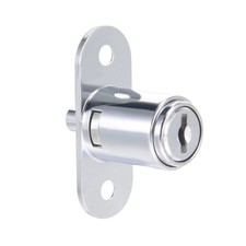 23mmx19mm Cylinder Zinc Alloy Chrome Finish Plunger Lock Keyed Different