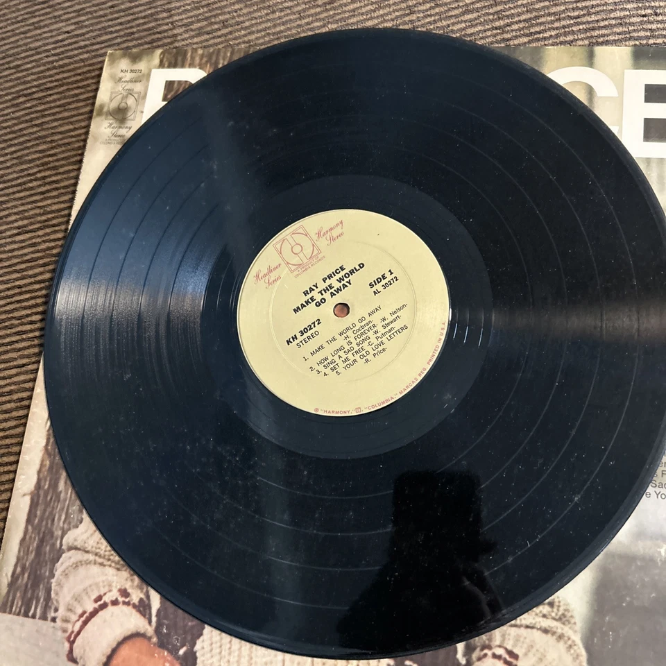 Ray Price Make The World Go Away LP Vinyl Original 1970 KH 30272 Country - Image 3 of 3