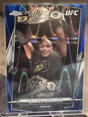 2026 Topps Chrome UFC Daniel Cormier Blue Refractor /150 #8