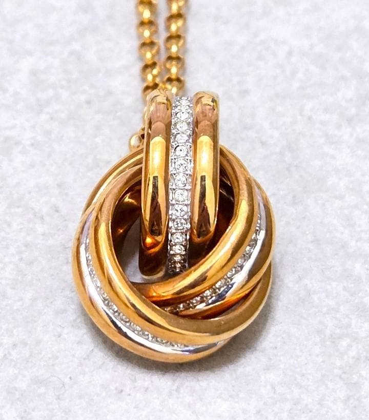 Swarovski Hyperbola Interlocking Circle Necklace,… - image 4