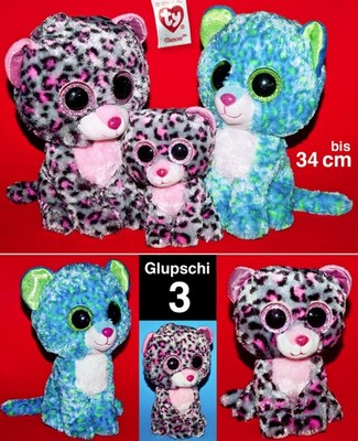 3 x Ty BOOS GLUPSCHI KATZEN RARITÄT 2015/16 TOP ZUSTAND bis 34cm KUSCHELTIER