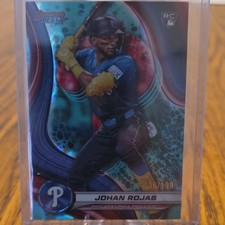 Topps 2024 Bowman's Best Johan Rojas #49 Aqua Lava Refractor /199 Phillies