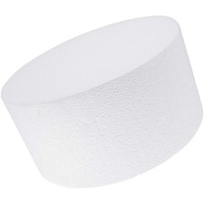 8 Inch Round Cake Dummy, Round Foam Cake Form White, 8x4 Inches 