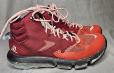 Salomon Predict Hike Boots Womens 8 Red Lightweight Sneakers Shoes Outdoor Trail