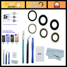 3pcs Rear Camera Glass Lens Replacement for iPhone 16 Pro Pro Max Repair Too