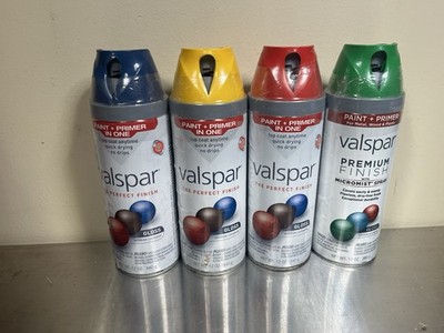 Free Shipping! Lot of 8! Valspar Spray Paint, 12oz - Various Colors!