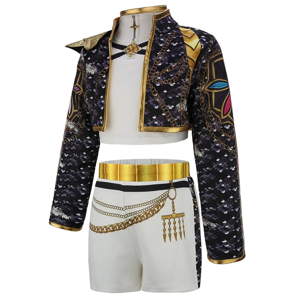 Girls Kpop K POP Demon Hunters Rumi Costume Cosplay Wig Halloween Birthday 4-12Y - image 4 of 4