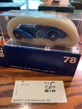 RIO Models 1:43 Bugatti Type 57 SC Atlantic Coupe 1938 Blue Diecast #78 Box