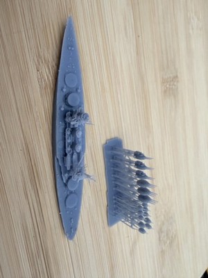 1/2000 Ship Italian Count Cavour Class Battleship Model 3d Printed White Model