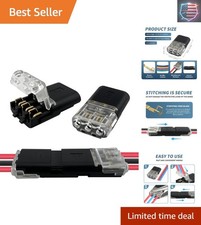 30PCS 3-Pin Double Wire Plug-in Connector with Locking Buckle, No-Stripping Q...