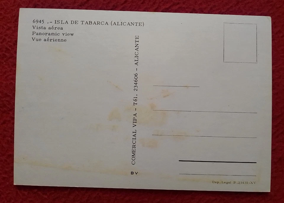 POSTAL POST CARD ISLA DE TABARCA ALICANTE VISTA AEREA..ISLAND..SPAIN ESPAGNE... - Imagen 2 de 3