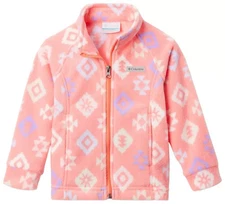 Columbia Toddler Girls Benton Springs Printed Fleece Jacket Pink Various Szs NWT