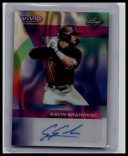 2024 Leaf Vivid #BA-GG1 Gavin Grahovac Base Autographs Lava Navy Blue #/7