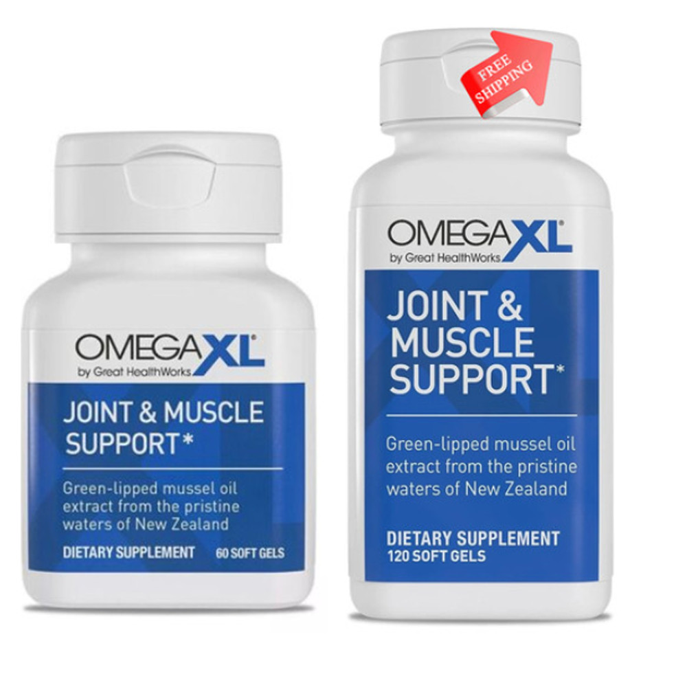 Omega XL 60/120 Softgels Omega-3 Joint Support with Green Lipped Mussel