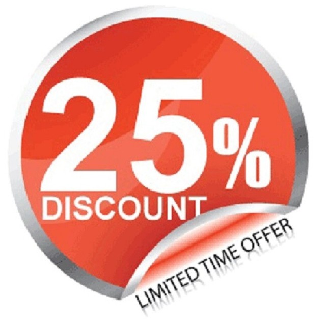 Get 25% off This Week Only!!