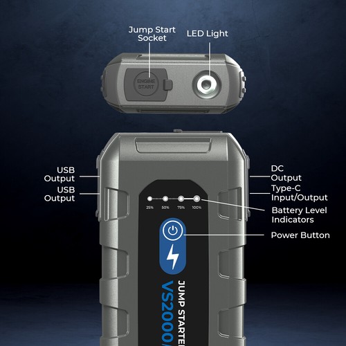TOPDON 2000A Jump Starter &12V Battery Tester Power Bank Booster VS2000Plus - Picture 11 of 18