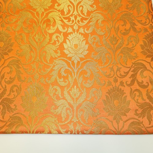 Brocade Ornamental Floral Gold Metallic Material Dress Craft Fabric 44" Meter - Picture 341 of 352