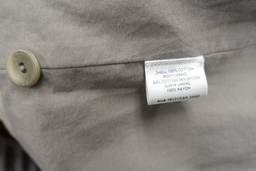 EILEEN FISHER~MINT!!~KHAKI 100% COTTON LIGHTWEIGHT BUTTON UP OVER COAT SZ:L - Picture 9 of 9