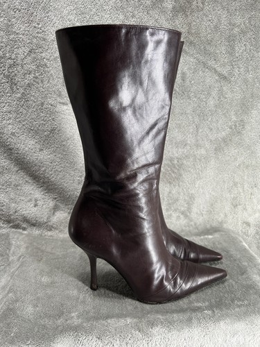 Vintage Y2K Aldo Women’s Brown Calf High Stiletto Heel Boots women’s 37 US 7