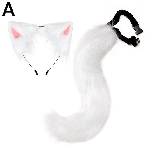Women Faux Fur Fox Ears Headband Long Tail Halloween Party Costume Hair Band DIY - Picture 21 of 29