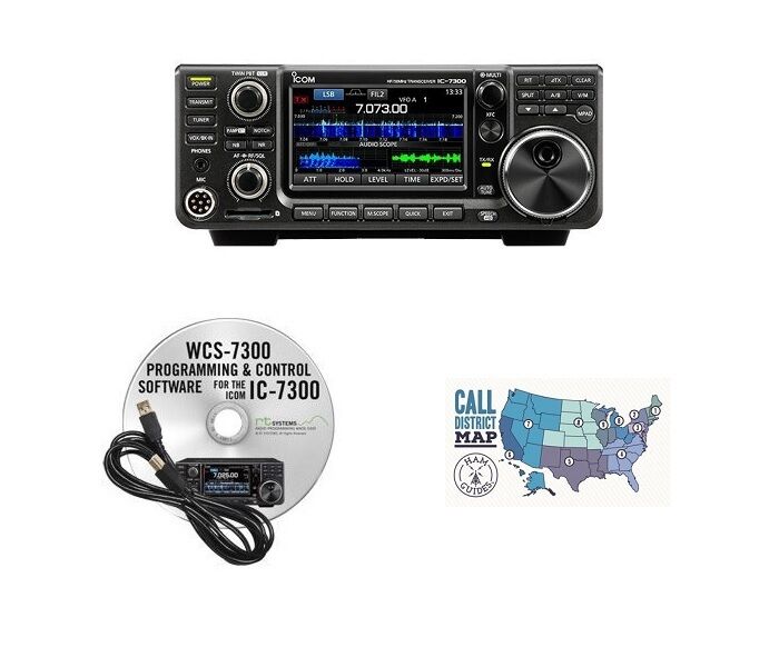 Icom Ic-7300 Hf/50mhz 100w Base Transceiver With RT Systems Icom Ic-7300 Hf/50mhz 100w Base Transceiver With RT Systems