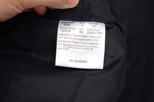 Men's Jil Sander Cotton Navy Blazer Sport Coat Jacket Size 50 R US40 - Picture 11 of 12