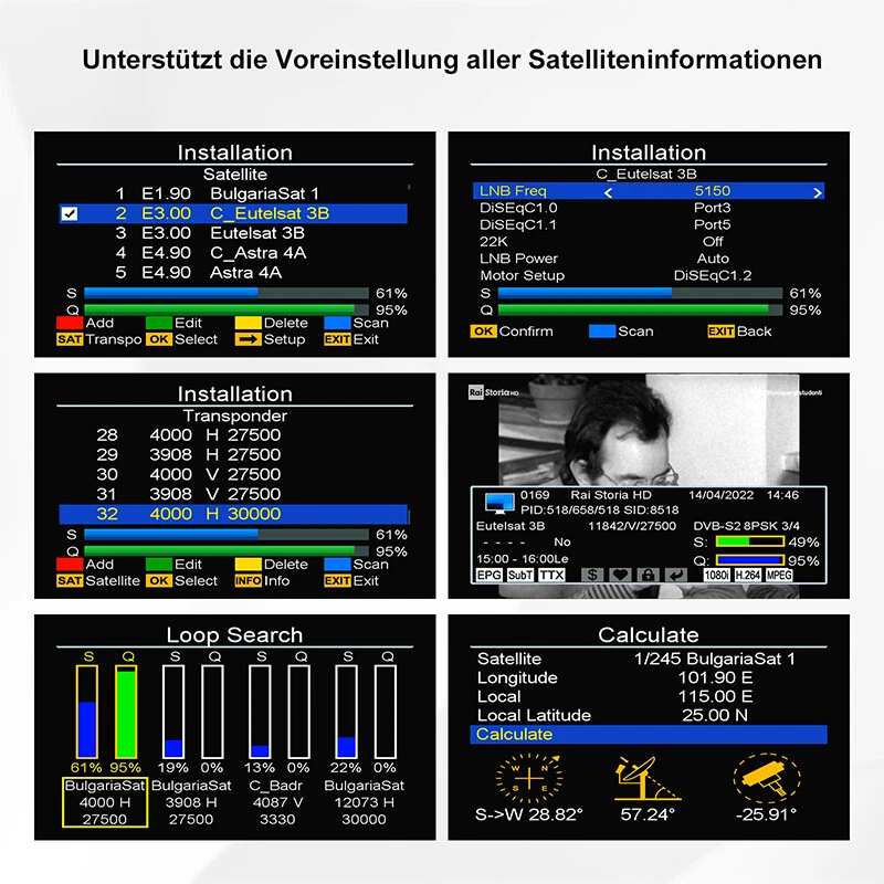 Digital Satellite Sat Finder SATFINDER Misuratore 3.5'' Display LCD con Zaino - Immagine 4 di 4