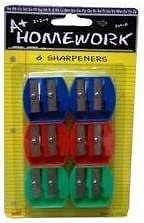 A Homework Pencil Sharpeners - 6 pack - Dual Blades