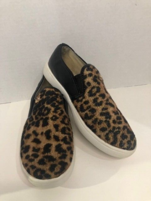 Michael Kors Leopard Print Black Slip on Sneaker Size