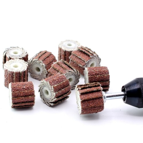 10x Schleiffächer 10x10 Fächerschleifer 120 für Dremel Proxxon Schleifer Zubehör - Bild 2 von 4