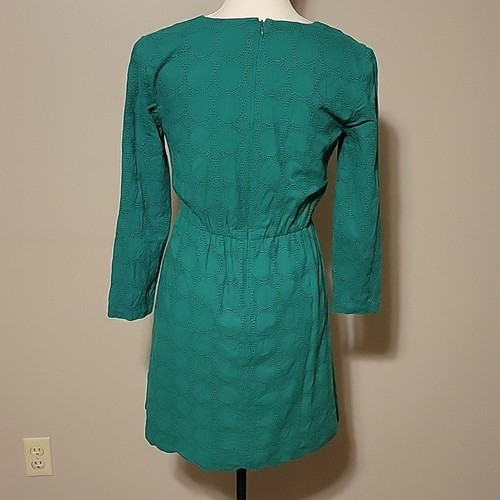 J. CREW Kleid mit Ösen 3/4 Arm Damen 2 grün - Bild 3 von 6