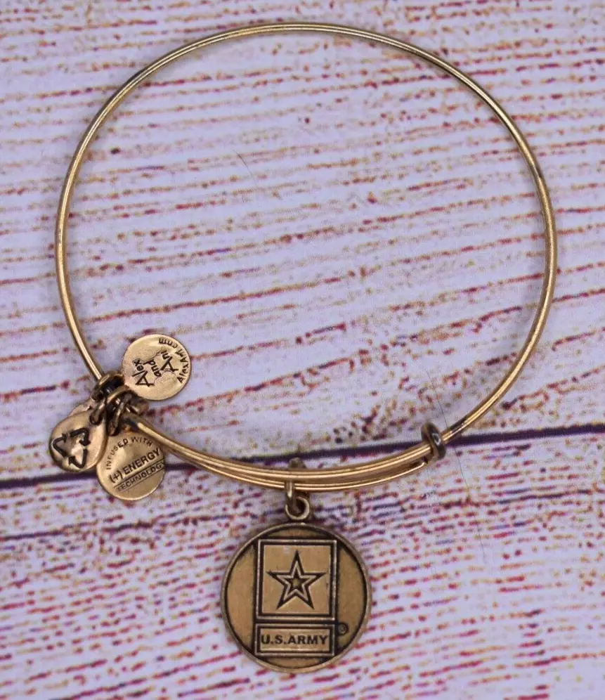 Alex and Ani US Army Gold Bracelet