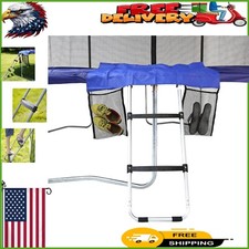 Durable Blue Trampoline Ladder with Shoe Bag - Easy Installation Accessory Kit