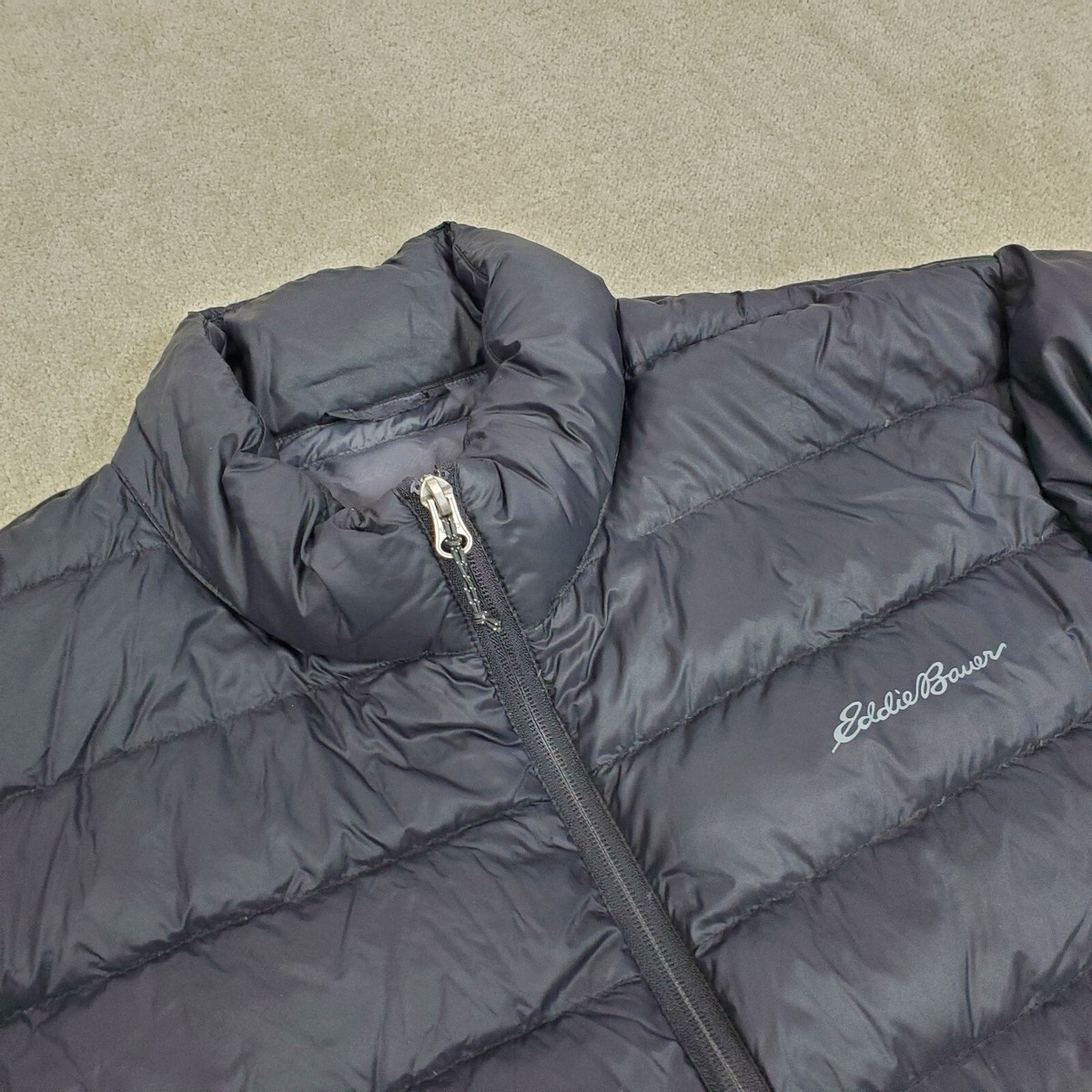 Eddie Bauer Jacket Mens Extra Large Black Puffer Down Quilted Coat