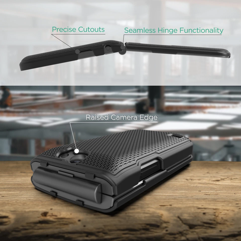 Nokia 2720 V Flip Belt Clip Case, Slim Phone Case with Holster (Verizon TA-1295) - Image 2 of 4