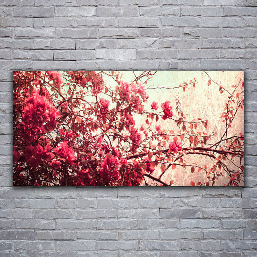 Impression sur toile haut de gamme branches de lin 120x60 cm