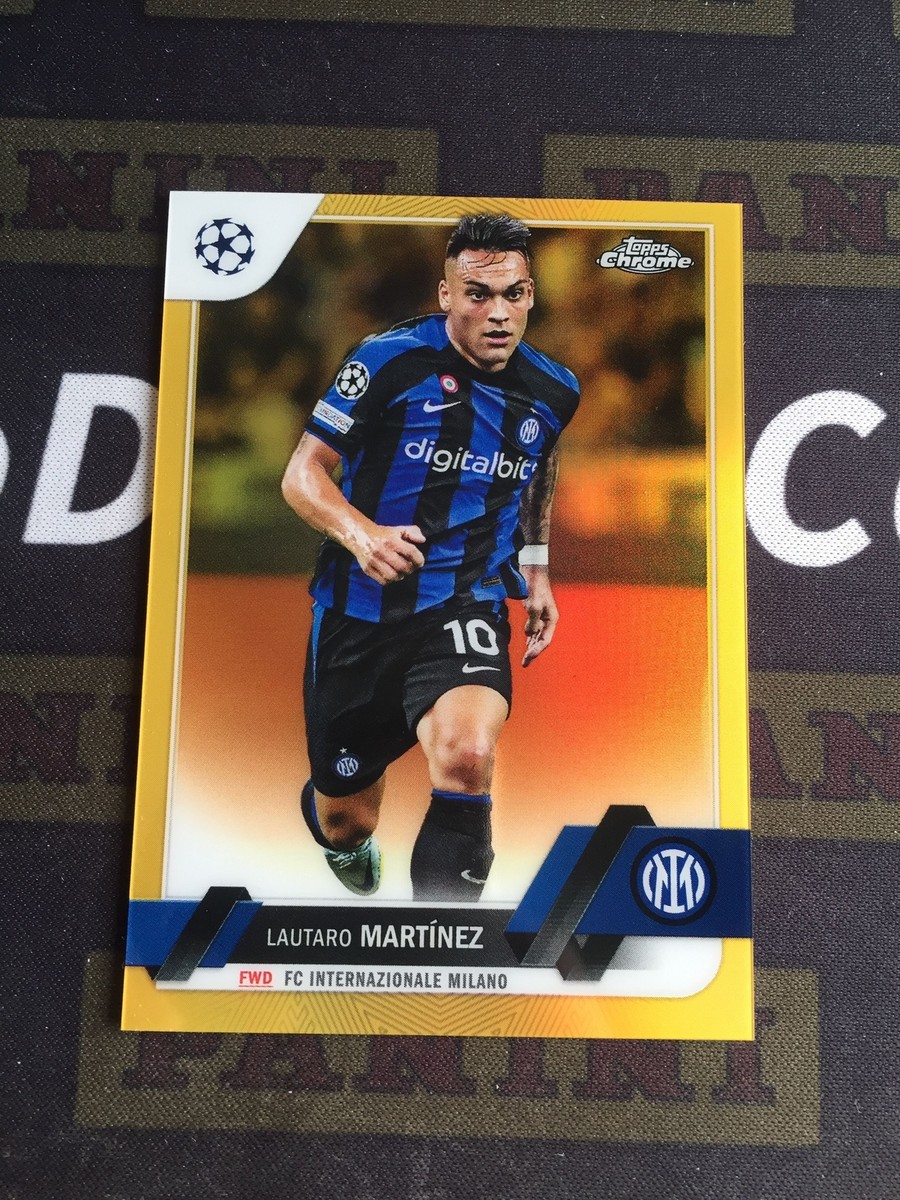 2022-23 Topps Chrome UEFA Lautaro Martinez Gold 46/50 Inter 2022-23 Topps Chrome UEFA Lautaro Martinez Gold 46/50 Inter